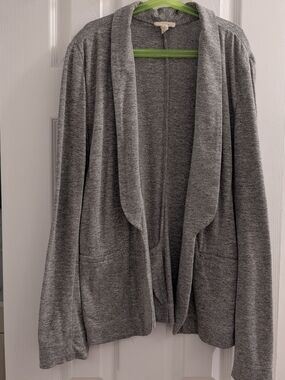 Soft Joie Gray Open-Front Women's Knit Cardigan Sweater